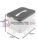 Пластмасова Кутия за лего блокчета на 2 нива